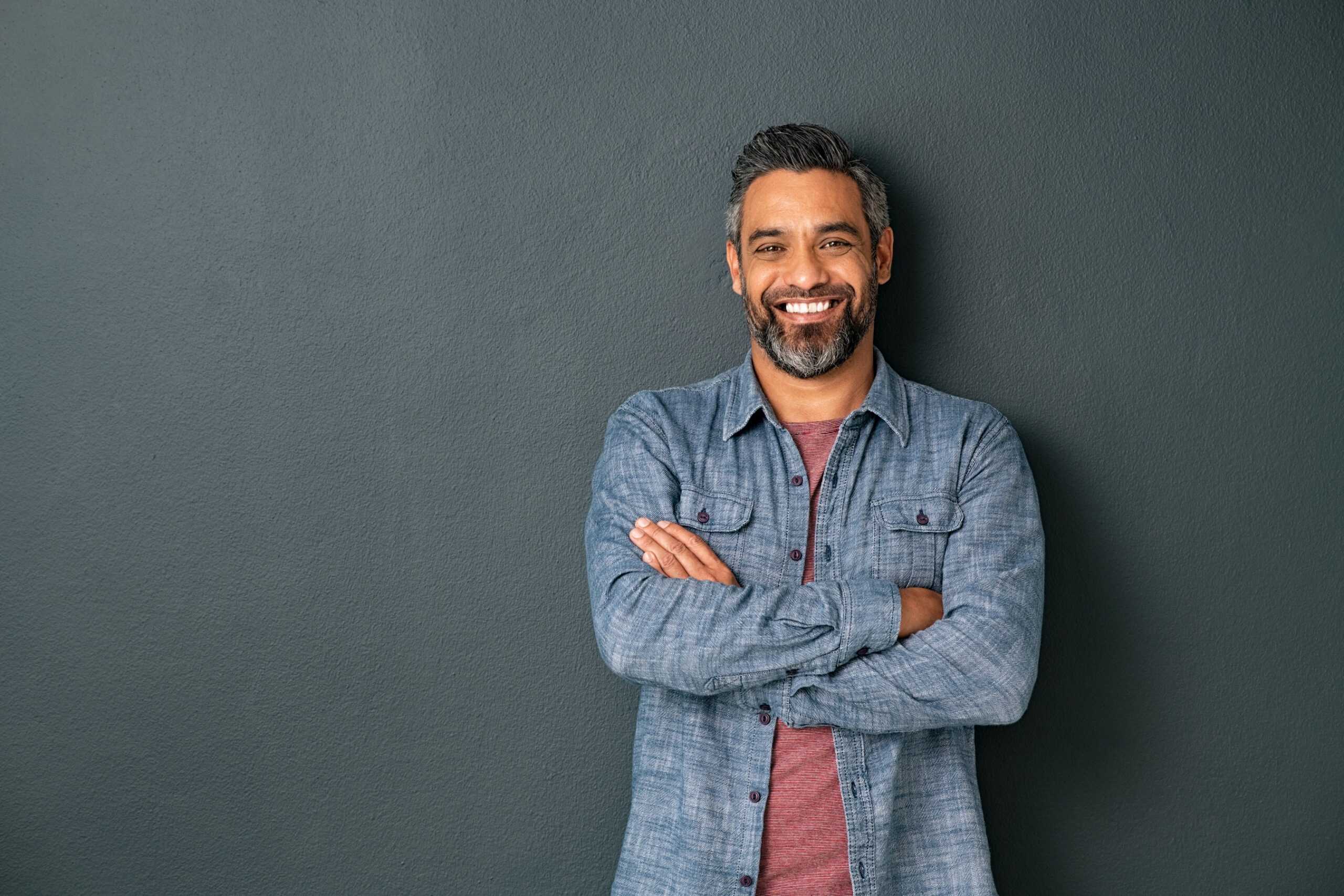 Mid adult man with beard and crossed arms